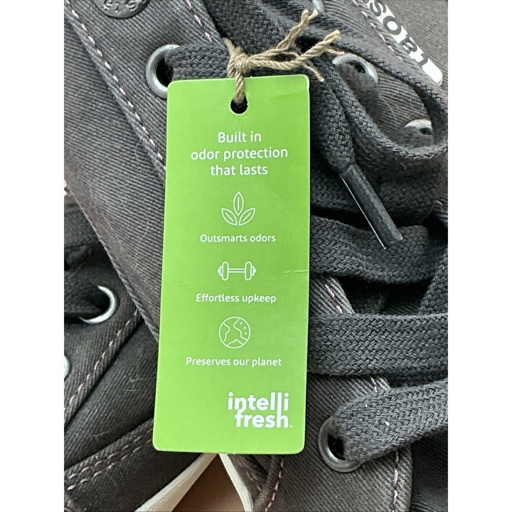 NWT Taos Moc Star 2 Graphite Distressed Canvas Lace-Up Sneakers Women's 8.5 - Picture 10 of 11